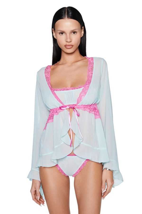 JUNIPER ROBE THREE-PIECE SET - GREEN : MINT GREEN Fashion - Image 2