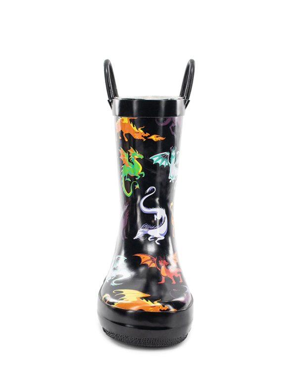 Kids Dragon Rain Boot - Black Sale - Image 3