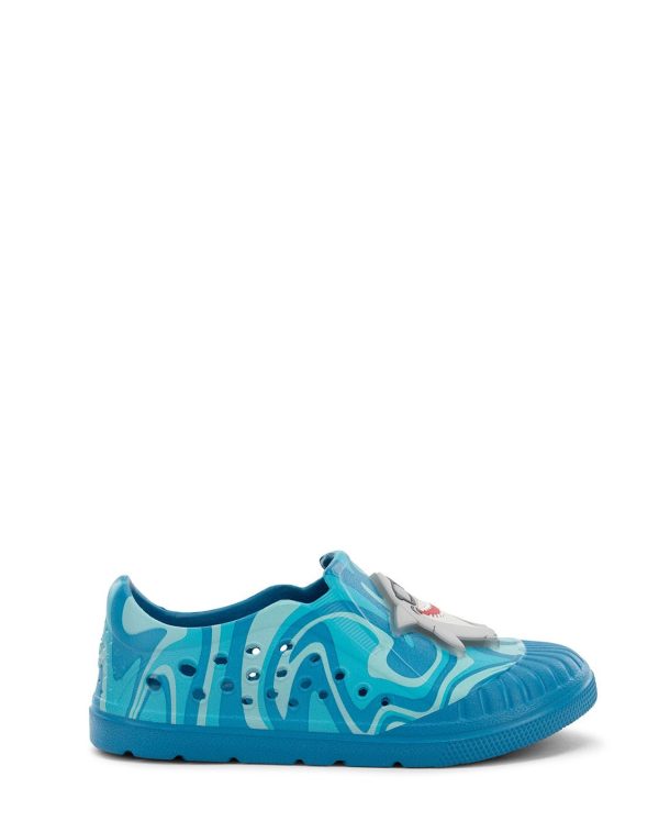 Kids Parker Shark Slip On - Blue Discount