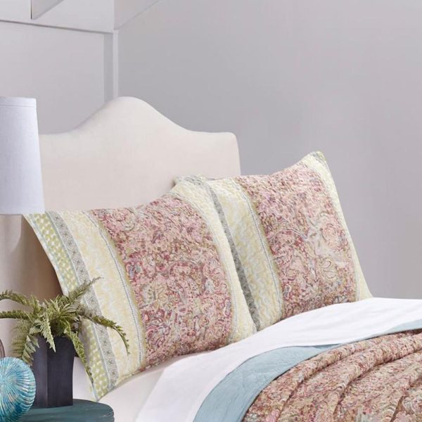Barefoot Bungalow Palisades Bedspread And Pillow Sham Set - King 120x118 , Pastel Online - Image 3