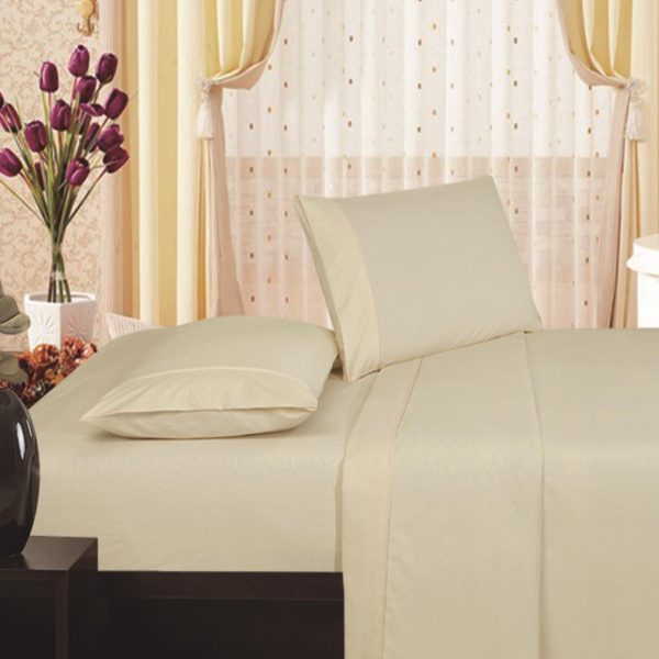 Emboss Vine All Season Super Soft Microfiber Sheet Set Ivory by Plazatex on Sale