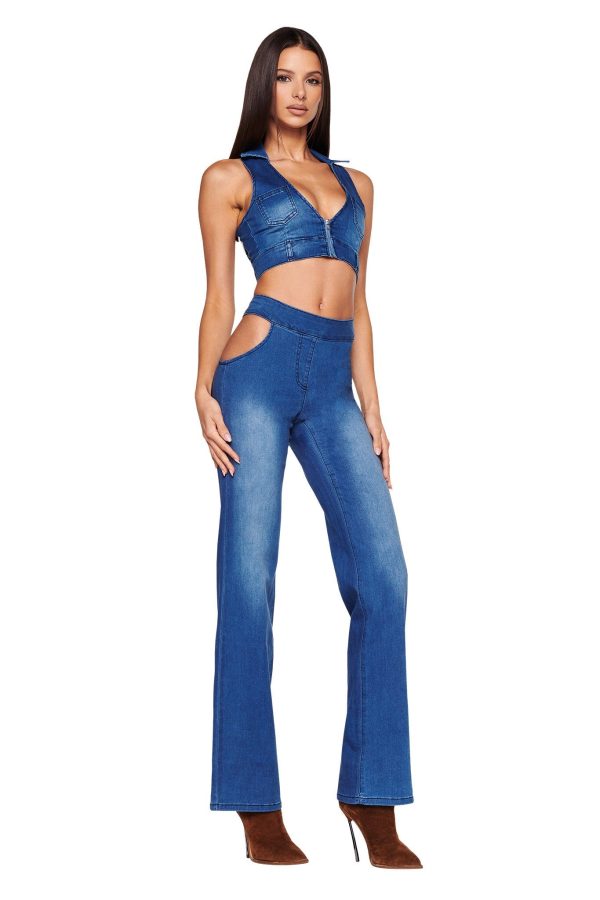 BRIT CROP - BLUE Hot on Sale - Image 2