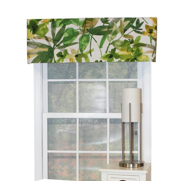 RLF Home Autumn Tailored 100% Cotton with Fully Lined 3  Rod Pocket Valnance for Windows 50  x 14  Beige Online - Image 2