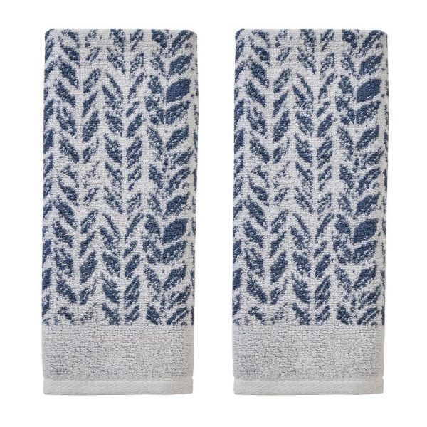 SKL Home Distressed Leaves Hand Towels - Set of 2 - 16x26  Fashion