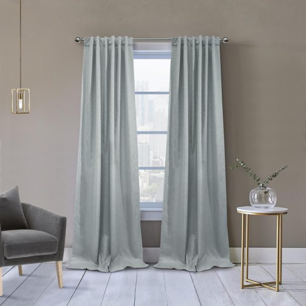 Thermaplus Denver Blackout Dual Header Contemporary and Classic Styles Curtain Panel for Any Window Silver Online now