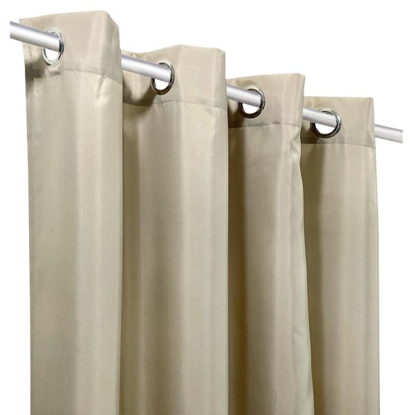 Commonwealth Seascapes Light Filtering Provide Privacy and Shade Grommet Outdoor Panel Pair Linen Discount - Image 3