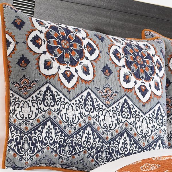 Greenland Home Fashion Medina Sham - Standard 20x26 , Saffron For Sale - Image 3