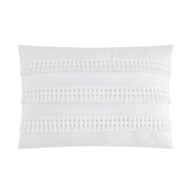 Chic Home Emma Bedding Comforter, Seersucker Fabric with Striped Design, 6 Pieces Comforter Set Grey Online now - Image 4